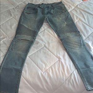 Balmain biker denim jeans